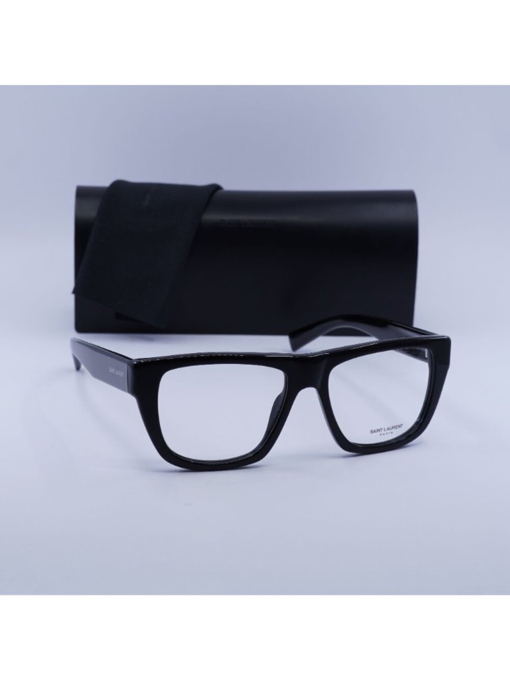 Saint Laurent SL714 001 Square Eyeglasses 55mm – Black